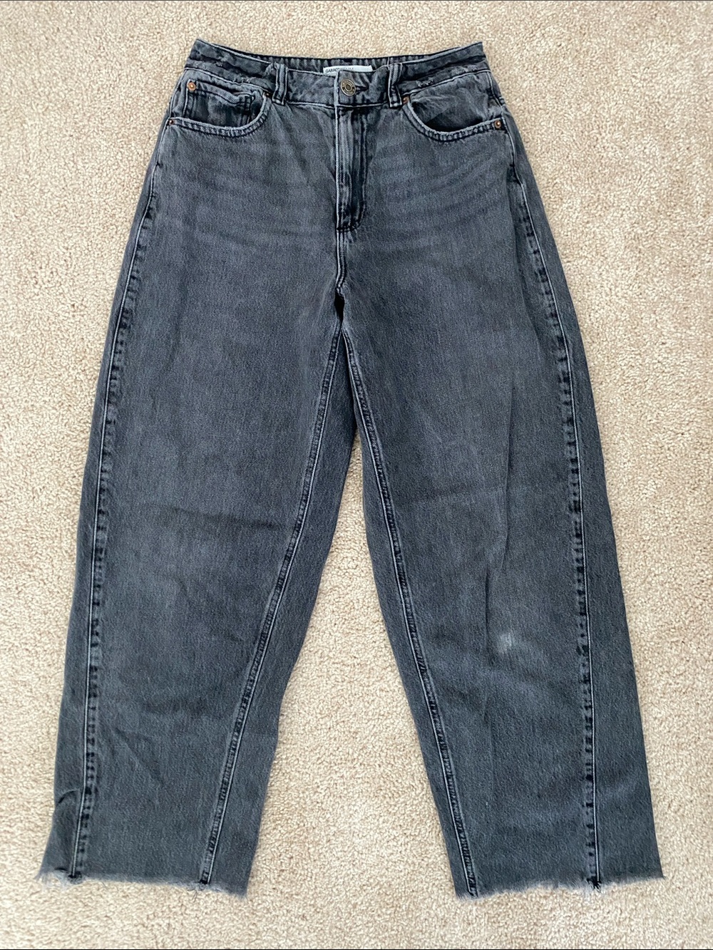 Garage Women's Wide-Leg Black Wash Jeans